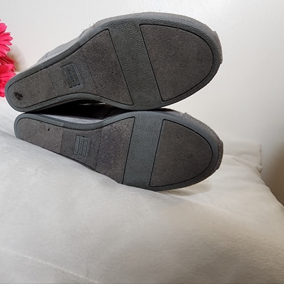 Tom's Suede Wedge Ankle Boots Lace Up Womens Shoes Booties Aztec Pattern Comfy - Picture 9 of 15